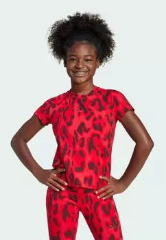 Футболка с принтом FUTURE ICONS ALLOVER TEE adidas Sportswear, красный