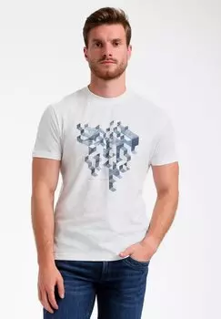 Футболка с принтом Gabbiano, кремовый