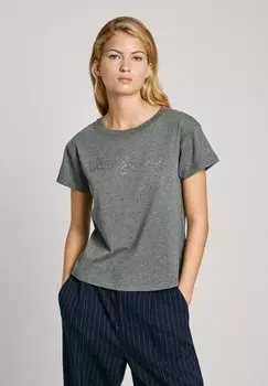 Футболка с принтом GAIA Pepe Jeans, темно-серый