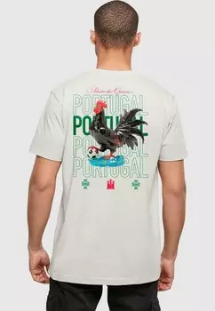 Футболка с принтом GALO PORCELANA Mister Tee, светло-серый