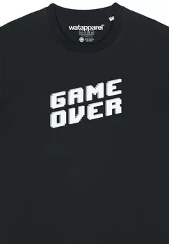 Футболка с принтом GAME OVER watapparel, черный