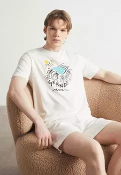 Футболка с принтом GANT, кремовый