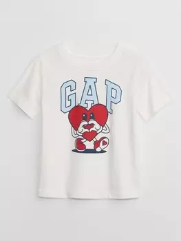 Футболка с принтом Gap, белый