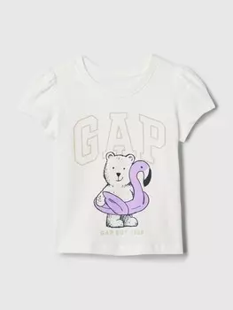 Футболка с принтом Gap, белый