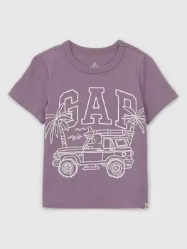 Футболка с принтом Gap, фиолетовый