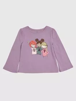 Футболка с принтом Gap, фиолетовый