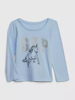 Футболка с принтом Gap, синий