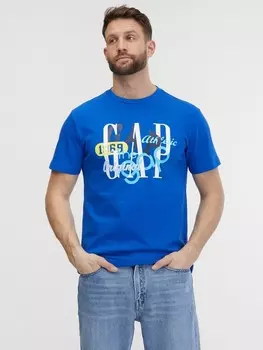 Футболка с принтом Gap, синий