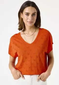 Футболка с принтом Garcia, красный