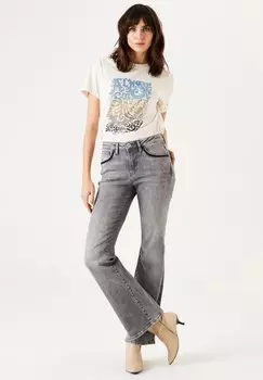 Футболка с принтом Garcia, кремовый