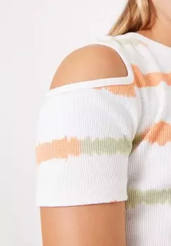 Футболка с принтом Garcia, кремовый