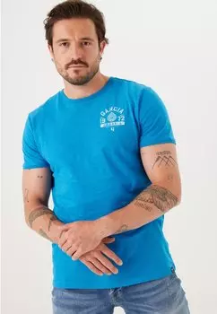 Футболка с принтом Garcia, синий