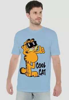 Футболка с принтом GARFIELD COOL CAT Cotton Soul, светло-голубой