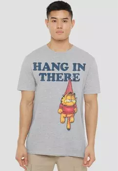 Футболка с принтом GARFIELD HANG IN THERE Cotton Soul, серый