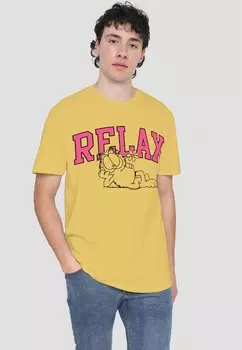 Футболка с принтом GARFIELD RELAX Cotton Soul, желтый