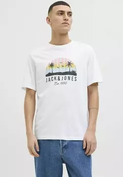 Футболка с принтом GEDRUCKT Jack & Jones, белый