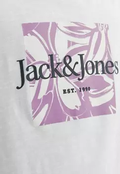 Футболка с принтом GEDRUCKT Jack & Jones Junior, кремовый