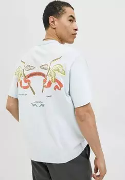 Футболка с принтом GEDRUCKT Jack & Jones, светло-голубой