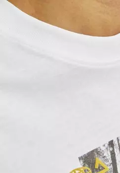 Футболка с принтом GEDRUCKT RUNDHALS Jack & Jones, белый