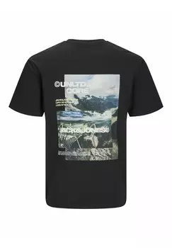 Футболка с принтом GEDRUCKT RUNDHALS Jack & Jones, черный