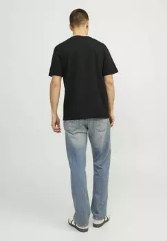Футболка с принтом GEDRUCKT RUNDHALS Jack & Jones, черный