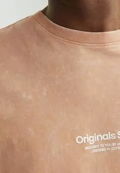 Футболка с принтом GEDRUCKT RUNDHALS Jack & Jones, оранжевый