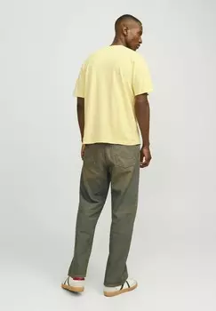 Футболка с принтом GEDRUCKT RUNDHALS Jack & Jones, желтый