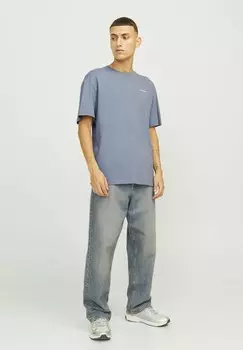 Футболка с принтом GEDRUCKT RUNDHALS Jack & Jones, синий