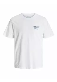 Футболка с принтом GEDRUCKT RUNDHALS Jack & Jones, белый