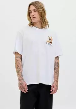 Футболка с принтом GEDRUCKT RUNDHALSAUSSCHNITT Jack & Jones, кремовый
