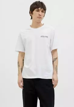 Футболка с принтом GEDRUCKT RUNDHALSAUSSCHNITT Jack & Jones PREMIUM, белый