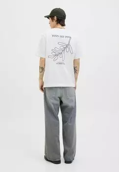 Футболка с принтом GEDRUCKT RUNDHALSAUSSCHNITT Jack & Jones, кремовый
