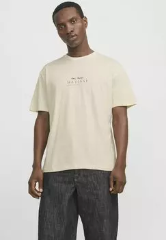 Футболка с принтом GEDRUCKT RUNDHALSAUSSCHNITT Jack & Jones, бежевый