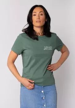 Футболка с принтом GEHT NICHT GIBTS NICHT watapparel, темно-зеленый