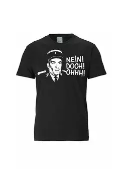 Футболка с принтом GENDARME DE SAINT-TROPEZ NEIN! DOCH! OHHH!' LOGOSHIRT, черный