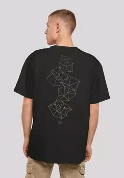 Футболка с принтом GEOMETRIC ABSTRACT F4NT4STIC, цвет schwarz