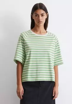 Футболка с принтом GESTREIFTES HEAVY Marc O'Polo DENIM, зеленый