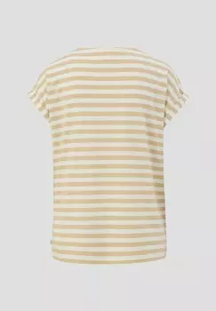 Футболка с принтом GESTREIFTES QS, бежевый