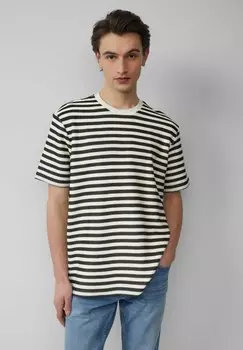 Футболка с принтом GESTREIFTES QS, кремовый