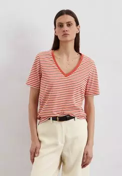 Футболка с принтом GESTREIFTES REGULAR Marc O'Polo, оранжевый