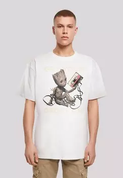 Футболка с принтом GET YOUR GROOT F4NT4STIC, цвет white
