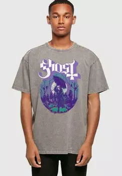 Футболка с принтом Ghost Pastel Ashes Acid Washed Heavy Merchcode, цвет asphalt