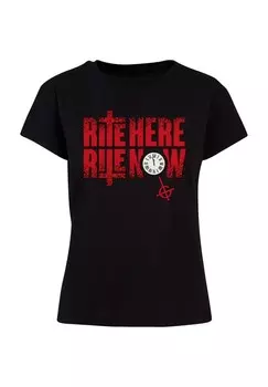 Футболка с принтом GHOST-RITE HERE RITE NOW BOX Merchcode, черный
