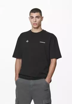 Футболка с принтом Gien Oversized Tee Pegador, черный