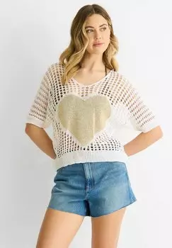 Футболка с принтом GINI LONDON, белый