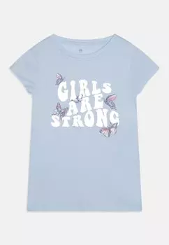 Футболка с принтом GIRLS GAP, цвет bicoastal blue