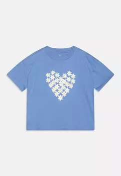 Футболка с принтом Girls GAP, цвет shirting blue