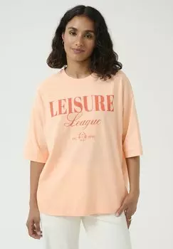 Футболка с принтом GISSA Kaffe, оранжевый