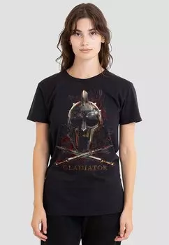 Футболка с принтом GLADIATOR Cotton Soul, черный