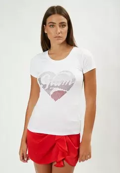 Футболка с принтом GLAM INFLUENCER, цвет white